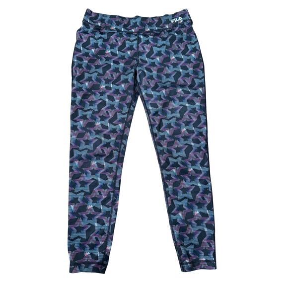 FILA Pants - Fila Sport Women Printed Leggings Star Pattern Workout High Rise Athletic Large